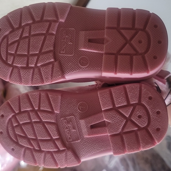 *FINAL* BEBE GIRLS LIGHT PINK Rainbow faux fur BOOTS: NWT: TODDLER 7 - Picture 4 of 4